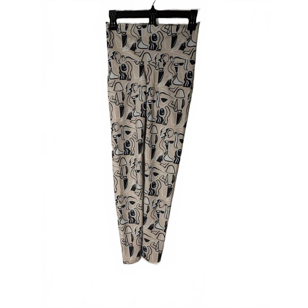 Dazey Anthropologie Leggings Abstact Art Print Yoga Women's Size S